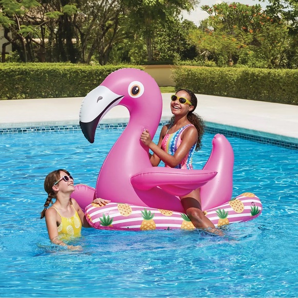 NIB Member's Mark Flamingo Ride-On Pool Float - Picture 1 of 10